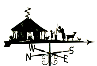 African Hut weather vane